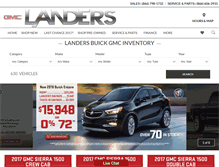 Tablet Screenshot of landersbuickgmc.com